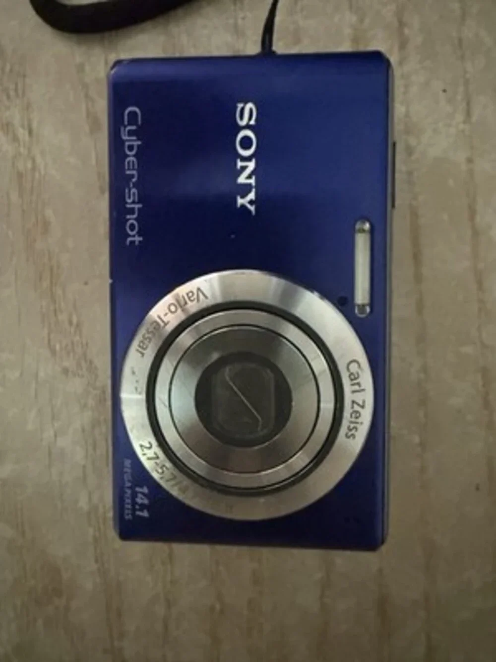 Sony Cyber-shot DSC-W530 14.1MP 4x Zoom Blue Battery Charger 3 SD Cards TESTED